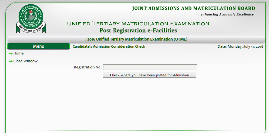 Check 2014/2015 JAMB Admission List Into Nigerian Universities