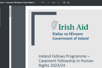 Government of Ireland Masters Fellowships for Nigerian 2022
