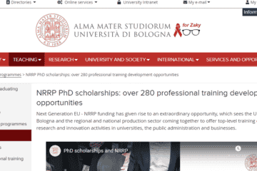 University of Bologna Scholarships 2022